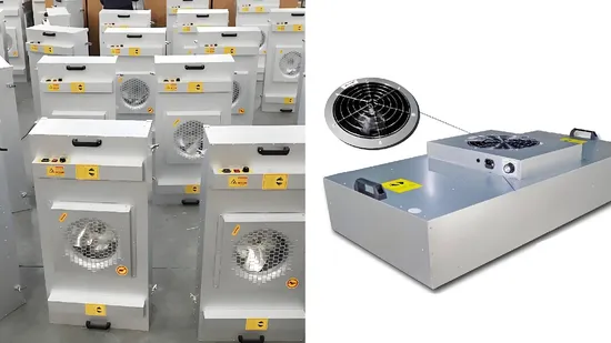 Tksage Industrial H13 H14 HEPA Filter FFU Fan Filter Unit Fan for Cabinet and Filter HVAC Air Filter Dust
